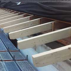 Herausgezogene Dachsparren